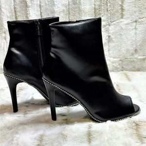 MACK J PeepToe Ankle Boots Sizes 8.5, 9, 10
